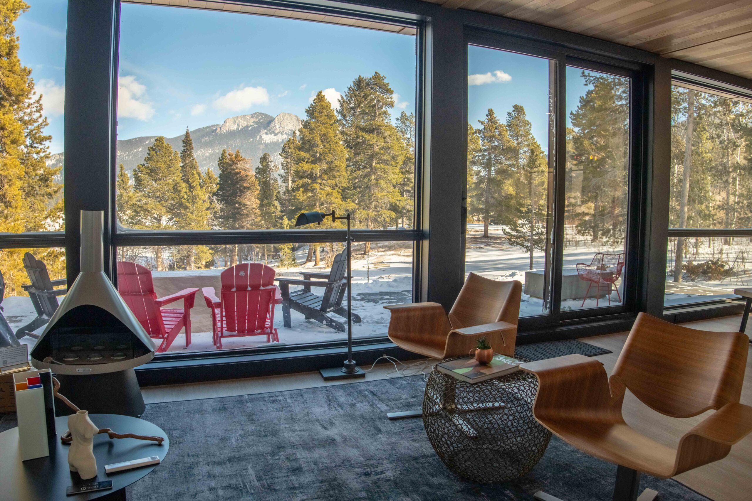 Amazing mountain views from the living room.